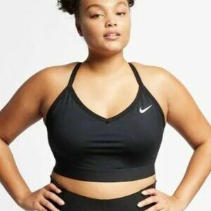 Nike Indy Dri-FIT Sports Bra Black Light Support Plus Size NWT